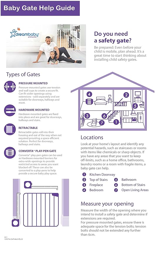 Dreambaby Broadway GRO Gate, White