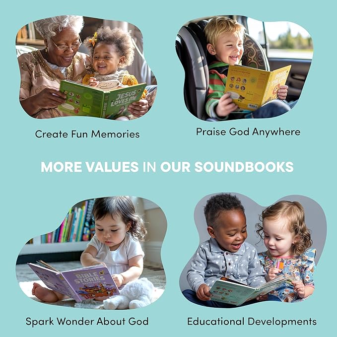 God Made Me Christian Sound Books for Kids - 6 Bible Songs for Toddlers ??Christian Gifts for Kids - Baby Bible for Baptism, Christening, Dedication Gifts, Sunday School, Preschool Homeschool