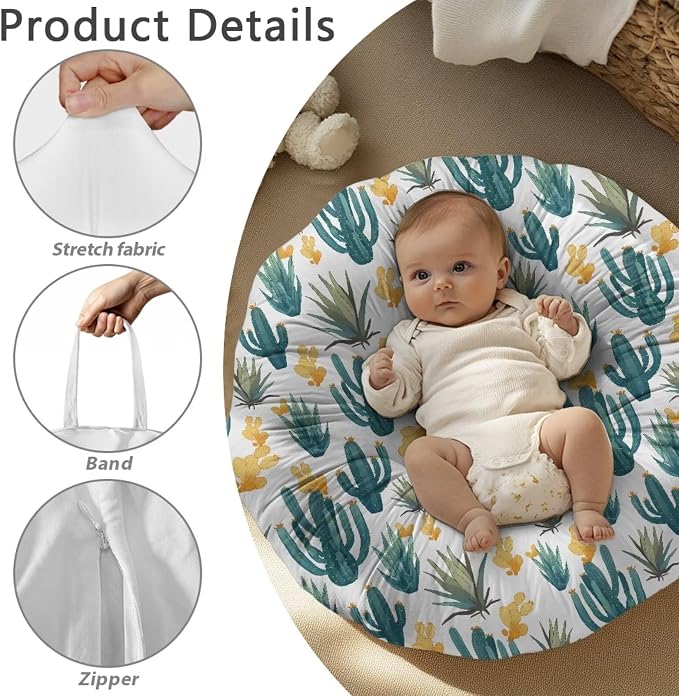 Cactus Nursing Pillow Cover Womens Breastfeeding Pillow Cover for Baby Snug Fits Newborn Nursing Pillow Case Super Soft Breathable Pillowcase Pillow Not Included