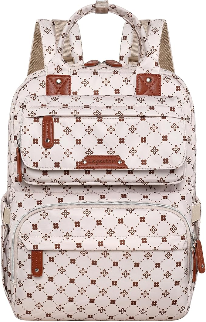 Legestori Baby Diaper Bag Backpack, Baby Bag for Girls Large Capacity with Stylish Flora, Travel Back Pack Multifunction Waterproof, Newborn Baby Registry Shower Gifts, Pink05