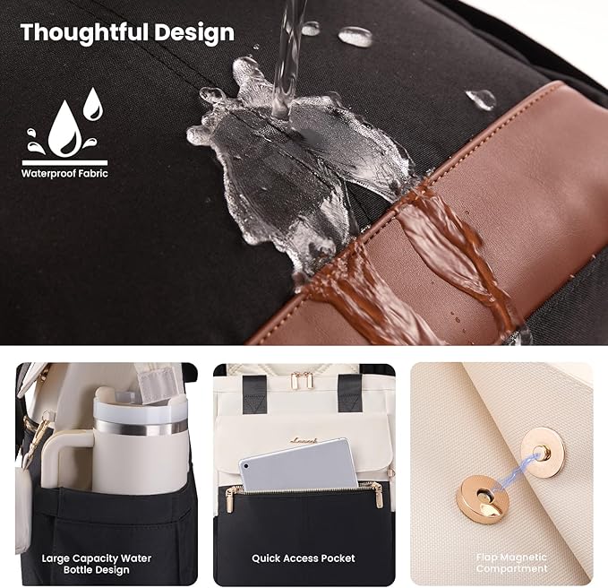 LOVEVOOK Baby Diaper Bag Backpack, Large Bag for Boys & Girls, Travel Waterproof Bags w/Changing Pad, Stroller Straps, Pacifier Case, Essentials Must Haves Newborn Stuff for Mom & Dad - Unisex