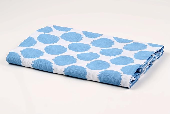 Ikat Blue/Chocolate Swaddling Muslin Blankets Set of 4