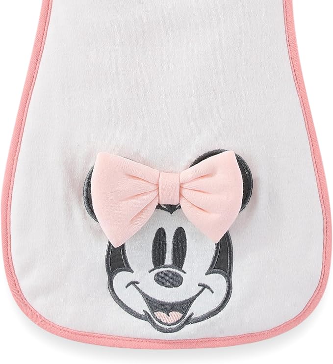 Disney Baby Minnie Mouse Burp Cloths 3 Pack Soft Absorbent 20" x 10" Leakproof Burping Rags for Newborn and Infants