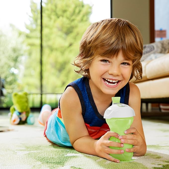 Munchkin® Click Lock??Bite Proof Sippy Cup, 9 Ounce,2 Count (Pack of 1), Plastic, Blue/Green
