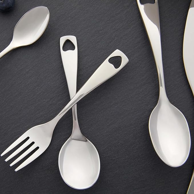 Oneida Little Love 6 Piece Fine Flatware Progress 18/10 Stainless Steel, Silverware Set