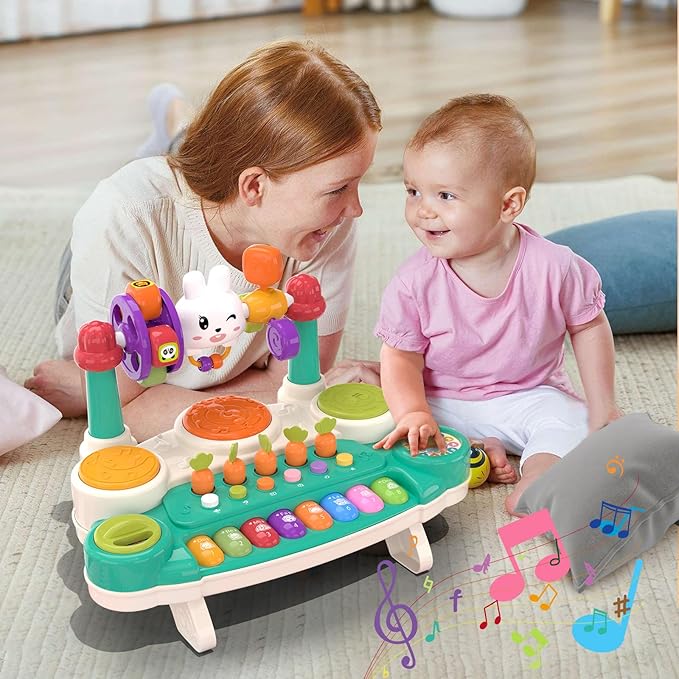 20 in 1 Baby Musical Toys ??Interactive Piano Keyboard Drum Set for 6 9 12 18 Month, Toddlers 1-4, Educational Learning Toys for Boys Girls, First Birthday Gift 1 2 3 4 Year Old, Infant Toys