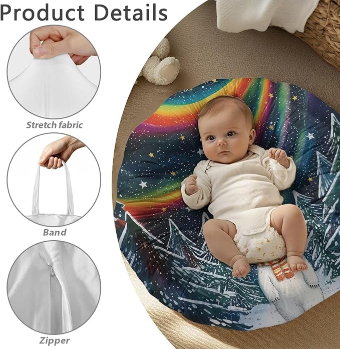 Polar Bear Nursing Pillow Cover for Breastfeeding Pillow Ultra Soft and Cozy Nursing Pillow Slipcovers,Nice Newborn Gift Best Choice for Mom or Baby Pillow Not Included