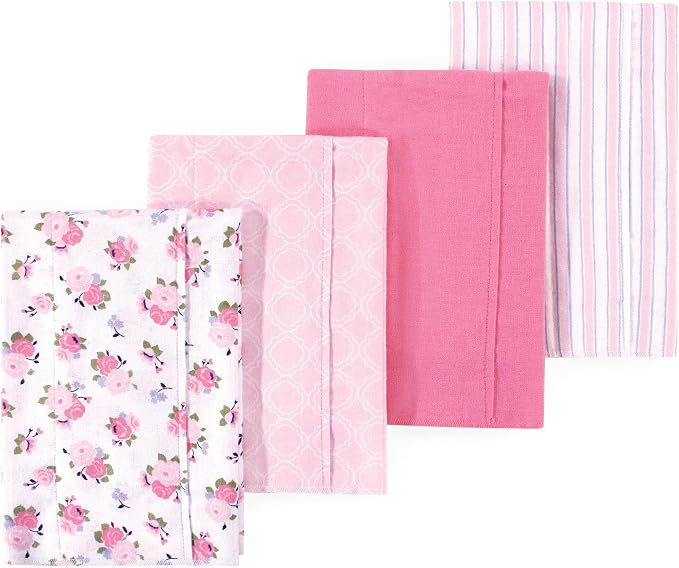 Little Treasure Luvable Friends Flannel Burp Cloths 4pk