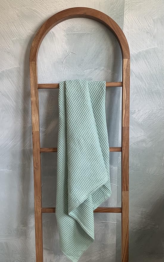 Leyl&Ari Waffle Baby Blanket, 100% Organic Cotton Soft Thin Honeycomb Breathable Summer Thermal for Infant, Newborn, Toddler Crib, Gender Neutral Essential Accessories and Gift, Sage