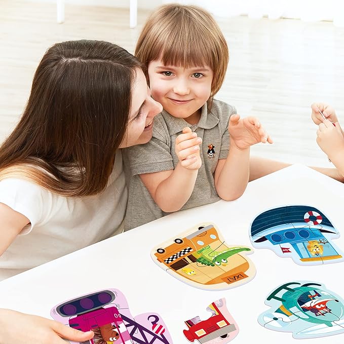 TOI Leveled Puzzles for Kids Aged 2 and Up, Toddler Puzzle Preschool Learning Jigsaw Puzzles, Large Pieces Educational Game for Boys Girls, Cognitive Story Step 1