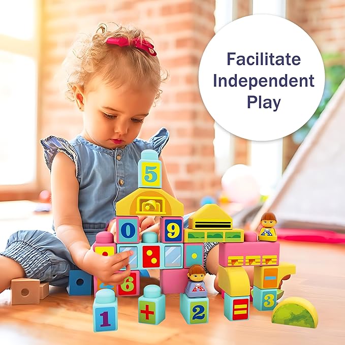Baby Blocks 6 to 12 Months Kids Building Blocks Colorful Soft Blocks for Toddlers, Large Creative Stacking Blocks, STEM Soft Blocks for Baby 34 PCS, Toddler Stacking Toy Gifts