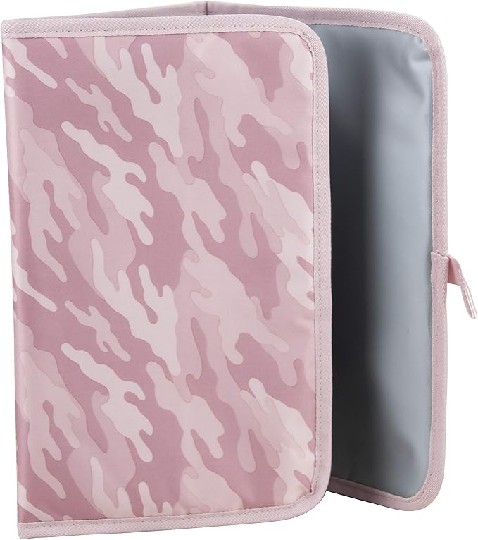 BODHI Baby Waterproof Multi-Function Travel Essentials Baby Tote Diaper Bag Backpack Changing Pad, Stroller Straps for Parents, Unisex, Pink Fluid Camo