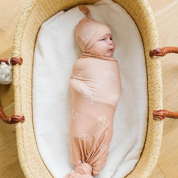 Copper Pearl Large Premium Knit Baby Swaddle Receiving Blanket Cooper