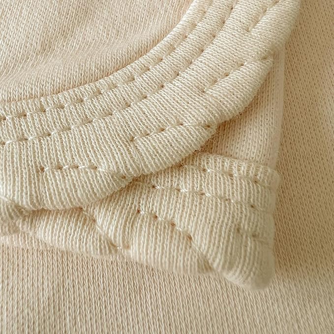 Kitikate Organic Cotton Baby Blanket, Two-Ply Double Layer, Soft & Breathable, 31.5 x 35.4 Inches (Natural)