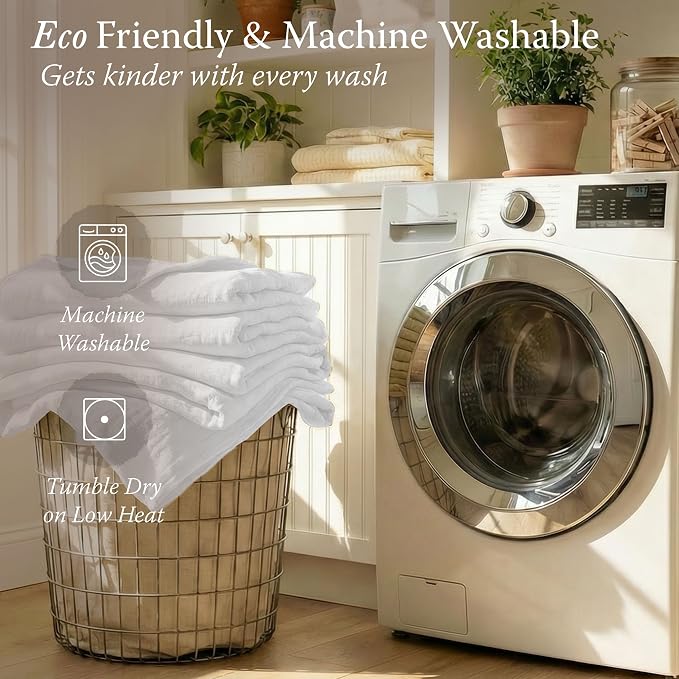 Threadmill Summer Muslin King Size Blanket | 4 Layer 100% Cotton Gauze Blanket | Pre Washed, Lightweight, Soft, and Breathable Muslin Throw Blanket for All Seasons | White