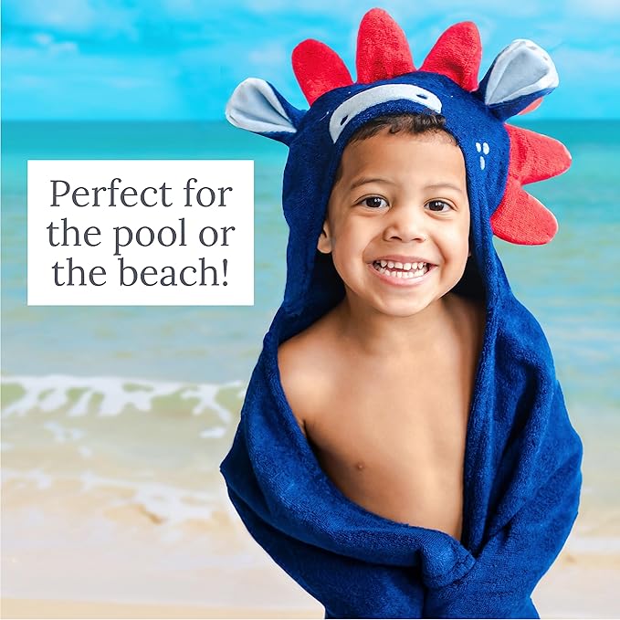 Natemia Premium Ultra Soft Hooded Baby Towel - Grey Raccoon Animal Design - Newborn to Toddler - Made in Turkey