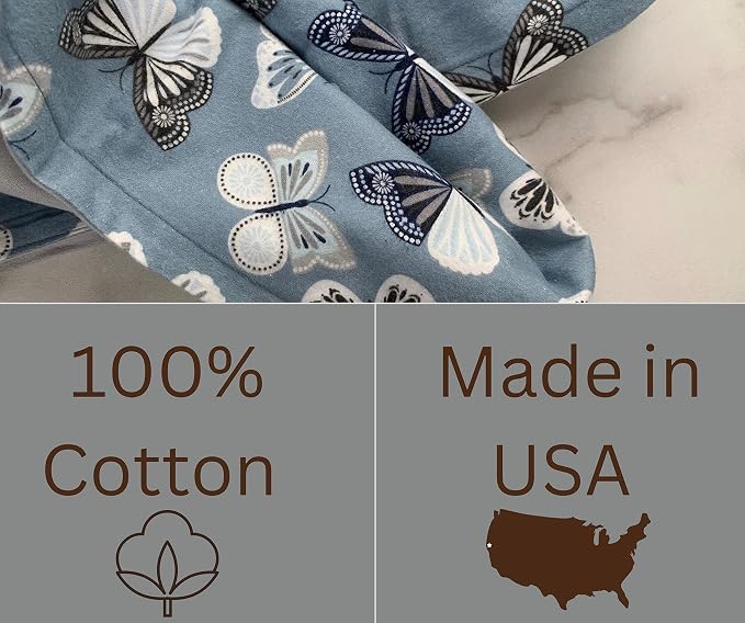 Leyl&Ari Flannel Baby Blanket (Butterfly) | Winter Blankets for Baby Boy and Girls | Toddler Crib Blanket | Made in USA