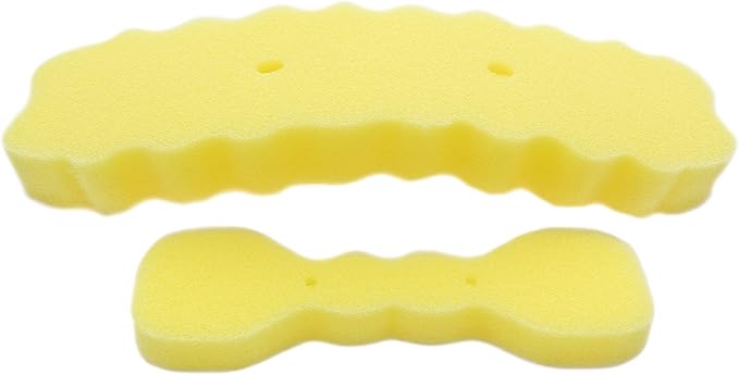 MoomooBaby Bottle Brush Replacement Sponges - 6-Pack Sponge Head Bottle Brush Cleaner Refills with 3 Bottle Sponges & 3 Nipple Sponges - Gentle & Non-Scratching Foam Material - Quick & Easy Attachment