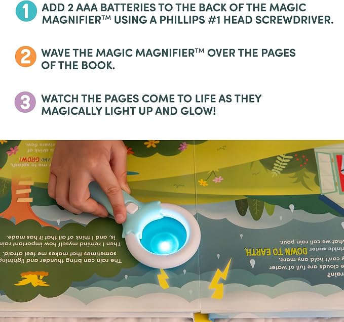 Glo Pals Pippa Bath & Bedtime Bundle - Light Up Bath Toy with 1 Interactive Book, 2 Light Cubes & 1 Magic Magnifier - Toddler Bath Toys Set with Storybook Character - Educational Kids Bath Time Fun