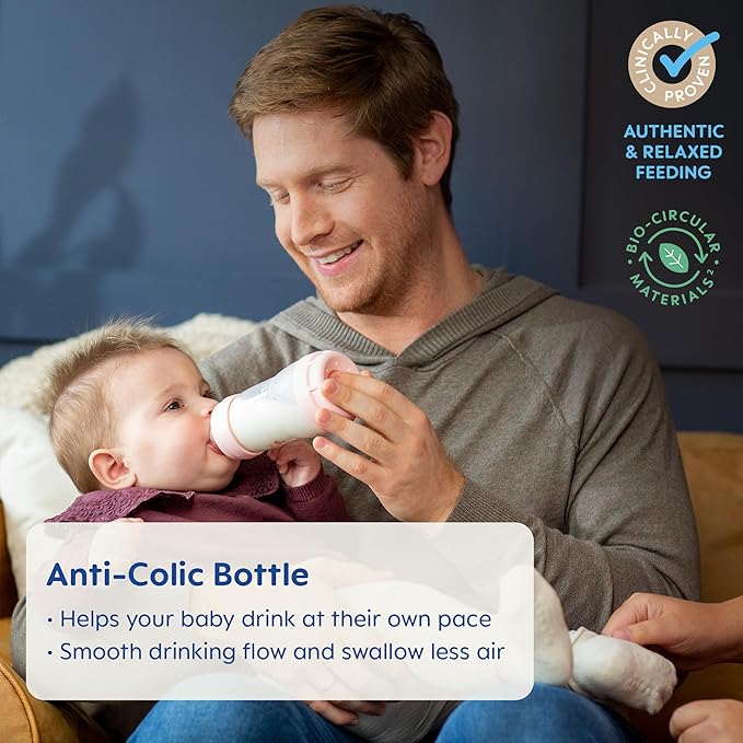 MAM Easy Start Anti-Colic Baby Bottles, 5 oz Slow Flow & 9 oz Medium Flow, Reduces Gas & Colic, BPA-Free, Self-Sterilizing, Bonus Fast Nipple