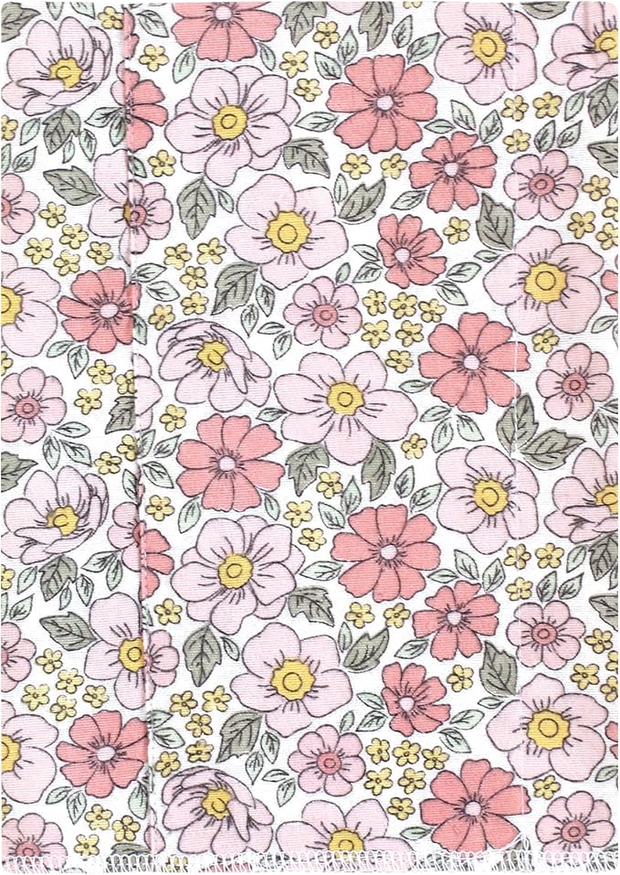 Luvable Friends Hudson Baby Flannel Burp Cloths 4pk, Pink Yellow Floral