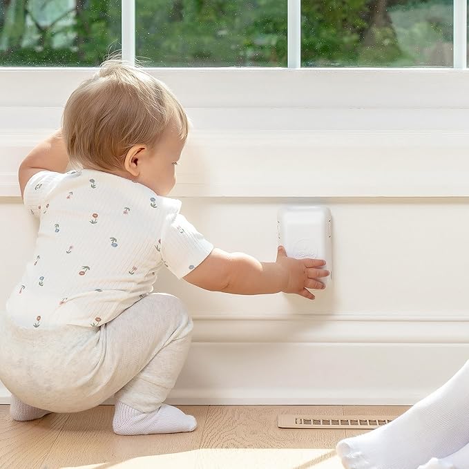 Regalo Safety Outlet Covers for Baby Proofing, Child Proof Wall Outlet Cover Guard with Space for Cords ??Fits Standard & Single Outlets (2 Pack, White)