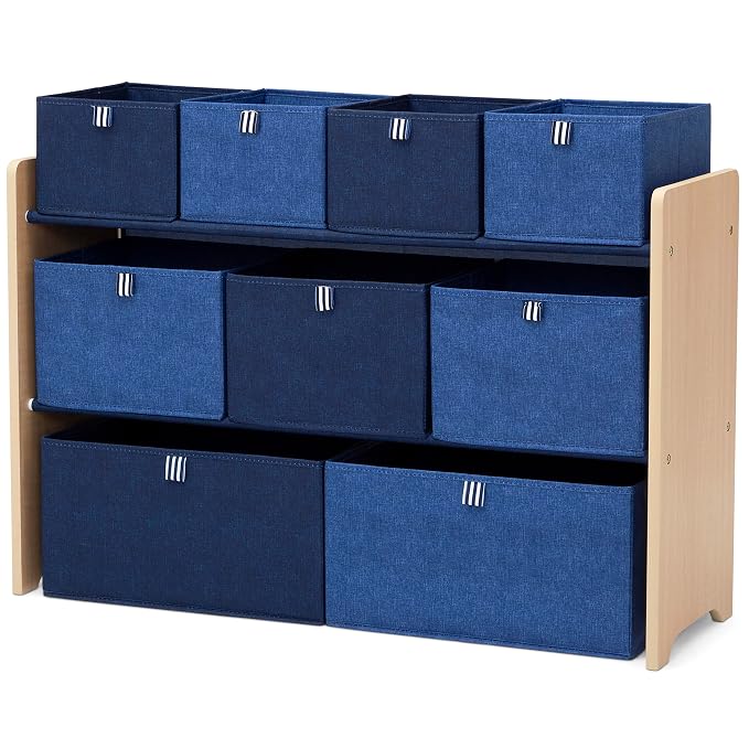 GAP GapKids Deluxe Toy Organizer - Greenguard Gold Certified, Navy/Natural