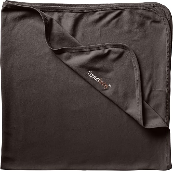 L'ovedbaby Unisex Baby Organic Cotton Swaddle Blanket, GOTS Certified, 37" x 37" Super Soft & Hypoallergenic