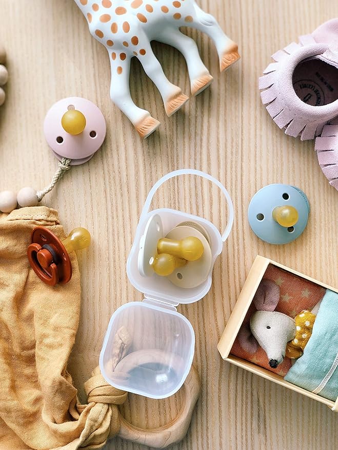 purifyou BPA-Free baby pacifier holder & Nipple Shield Cases - Set of 3 Clear Pacifier case for diaper bag & Stroller - Pacifier Box for Travel - Keeps Baby?™s Binkies Clean and Accessible