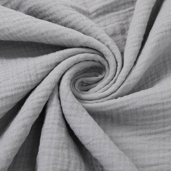 Muslin Toddler Blanket 43"x43" - 100% Cotton Super Soft Crib Blanket for Baby, Infant, Toddler & Baby Boys,Lightweight Nursing Cover & Breathable Stroller Blanket,Floral Design (Grey)