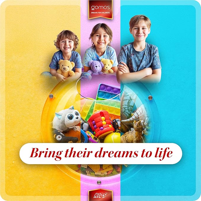 Gomos Acrylic Wall Organizer - 2-Pack Wall Toy Storage and Display - Transparent Bubble Organizer for Kids Room - Easy Installation, Back Panel Included