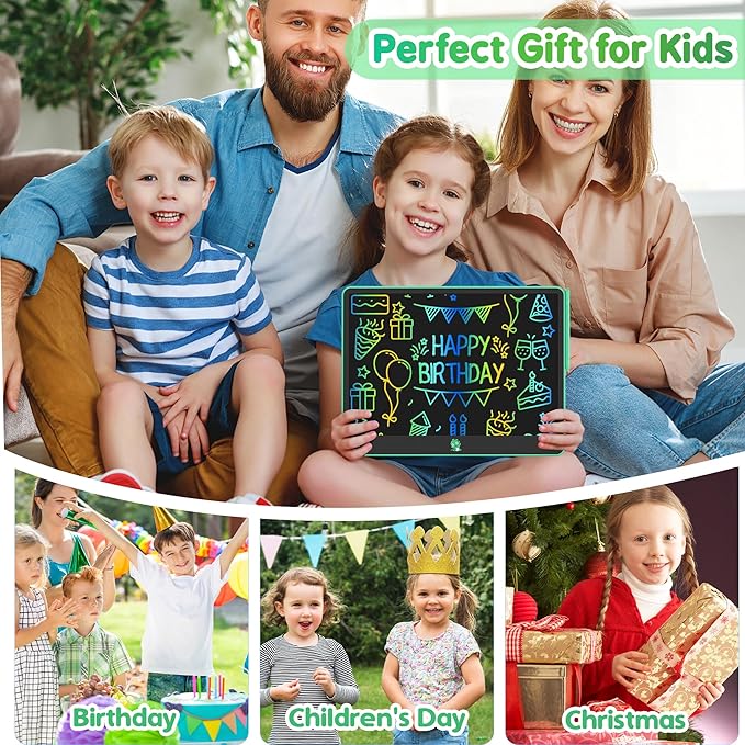 Hockvill LCD Writing Tablet for Kids 16 Inch, Toys for Girls Boys Drawing Pad for 3 4 5 6 7 Year Old Kid, Toddler Doodle Board Christmas Birthday Gift for Children