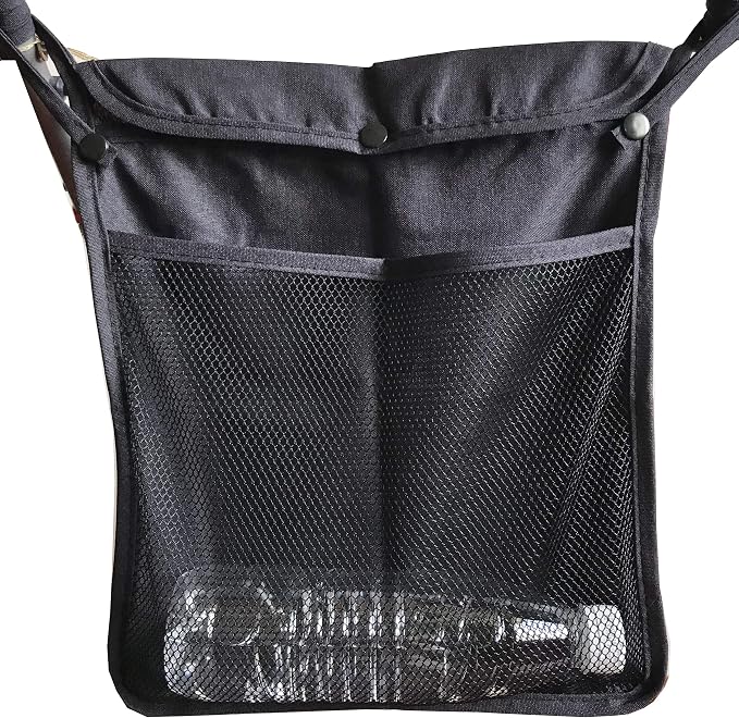 Baby Stroller Organizer,Black,Umbrella stroller organizer,Extra pockets to store snacks/wipes items,Holds water bottles, toddler sweat shirt etc (Black)