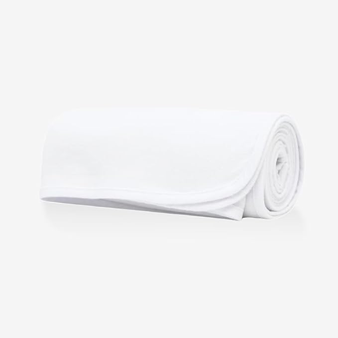 MOMS ON CALL Baby & Newborn Swaddle Blanket | 0-3 Months | Nursery Baby Gift | 48 X 48 Inch | 100% Cotton | Modern White with Gift Box