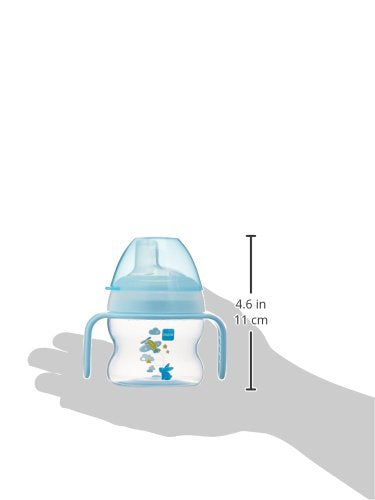 MAM Starter Cup (1 Count), Sippy & Drinking Cup with Extra-Soft Spill-Free Spout and Non-Slip Handles, for Boys 4+ Months, Five Ounces, Blue (Pack of 6)