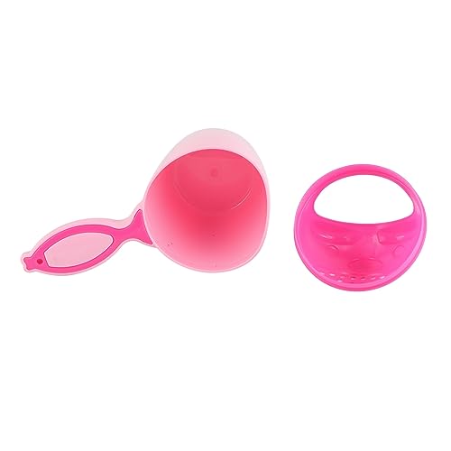 Keenso Kids Shampoo Rinse Cup, Pink Removable Design Hair Washing Cup for Children's Shower