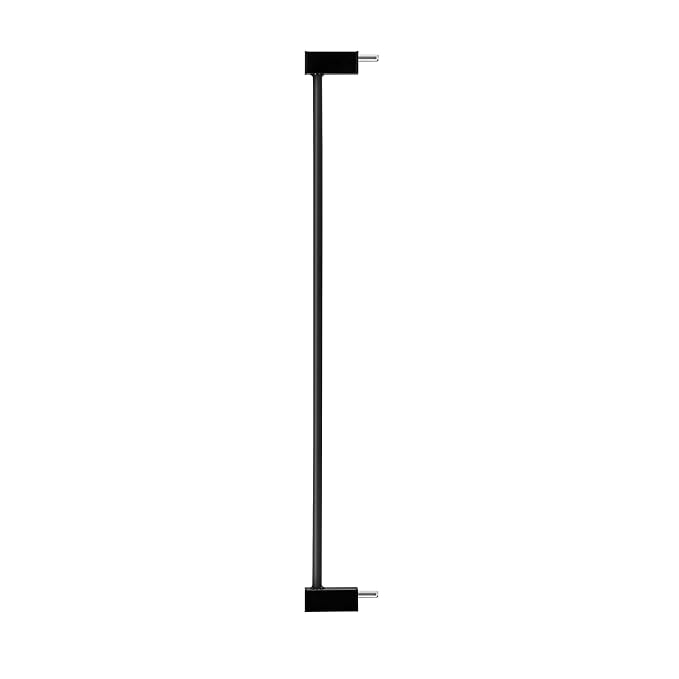 BABELIO Metal Baby Gate, 2.75 Inch Black Extension, Extra Wide Baby Gates for Stairs & Doorways, Pressure Mounted Walk Thru Child Gate with Door, NO Need Tools NO Drilling,28" Tall