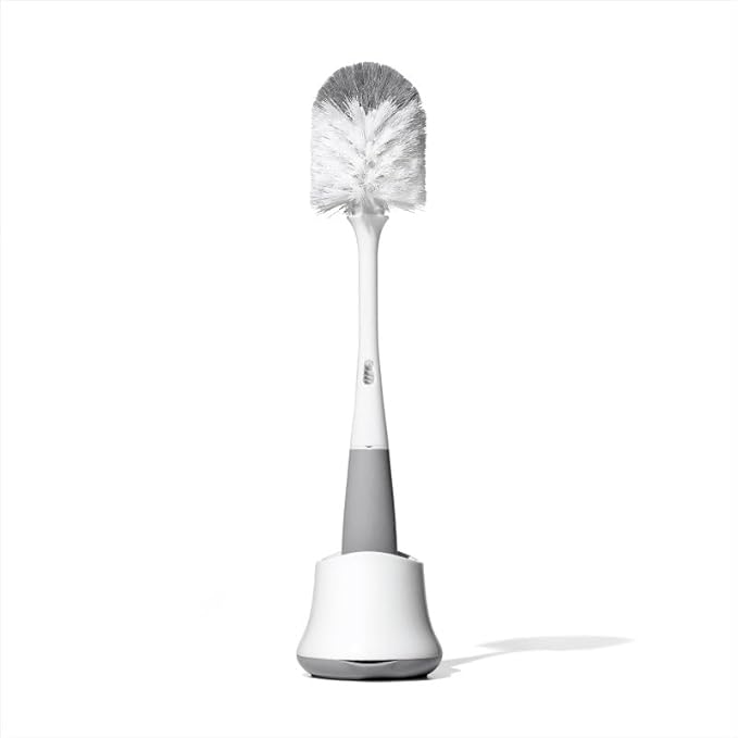 OXO Tot Bottle Brush with Nipple Cleaner and Stand ??Gray, 2-Pack