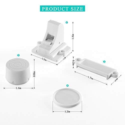 vmaisi Baby Proofing Magnetic Cabinet Locks - 20 Locks + 3 Keys Total - Bundle 2 Items - 20 Locks with Extra Child Proof Replacement Magnet Key