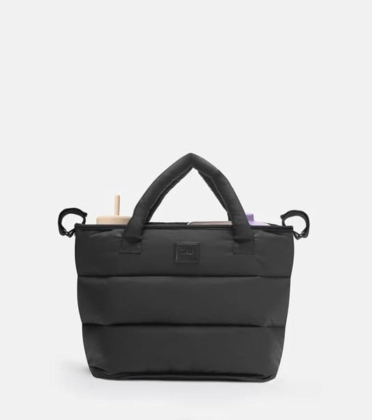7AM Enfant Universal Stroller Organizer Bag - Easy Grab Top Handles, Stroller Caddy with Cup Holder, 3 Open Compartments, Adjustable Stroller Straps & Zippered Wallet Pocket