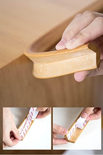 4 Pack I 6.5ft Table Edge Protector Wood Grain Look Corner Guards Child Toddler Bumper Strip Baby Proofing Wooden Furniture Without Color Distractions
