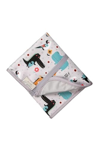 Hamur Home Portable Changing Pad ??Waterproof, Washable & Easy Wipe Clean, Foldable Travel Baby Changing Mat for Diaper Bag, Compact & Lightweight, Must-Have for Newborns (Animal Pattern)