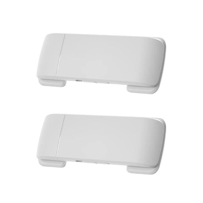 SAFELON 2 Pcs Baby Safety French Fridge Door Lock, Childproof Double Door Refrigerator Lock, Cabinet Cupboard Lock for Toddlers & Babies, Easy to Install (White)