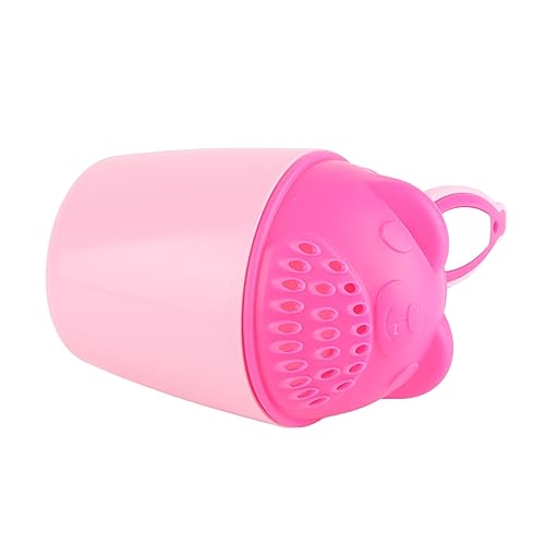 Keenso Kids Shampoo Rinse Cup, Pink Removable Design Hair Washing Cup for Children's Shower