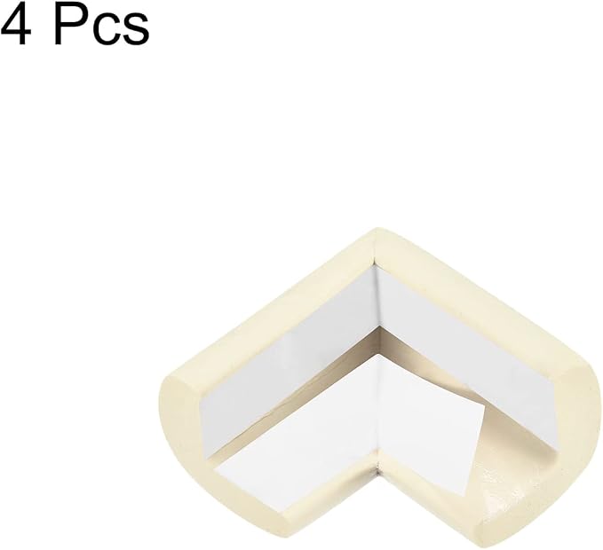 uxcell Corner Guards Edge Protectors, 4Pack Foam Safety Bumper L Shape, 55mm/2.16"(L) for Furniture Corner Table Edge Guard, White
