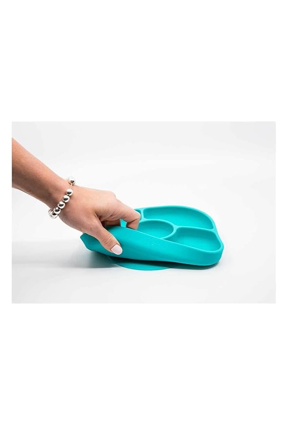 bblüv - Yümi ??Food Grade Silicone, BPA-Free, Suction Plate, Microwave & Dishwasher Safe, Anti-Spill Plate & Spoon Set w/Baby Utensils - for Baby & Toddler
