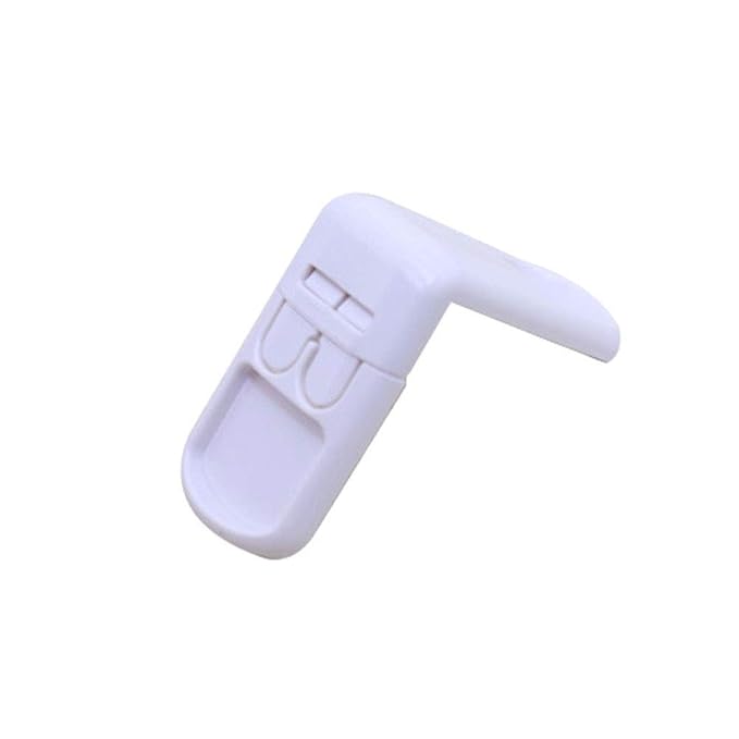 Child Safety Locks Baby Proof Cabinets, Easier Latch for Adults to Open. Secure Oven, Refrigerator, Toilet, Doors-White
