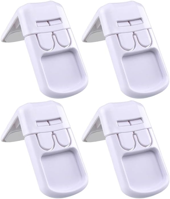 Childproof Cabinet Locks 4 Angle Baby Safety Drawer Locks with Strong Adhesive for Refrigerator and Appliance Security Easy Parent Access