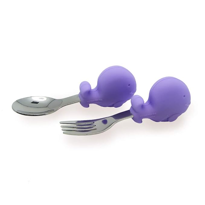 Toddler Utensils Set, Baby Spoon and Fork, Palm Grasp for Baby, BPA & Phthalate Free, Training Baby Utensils, 18 Month+
