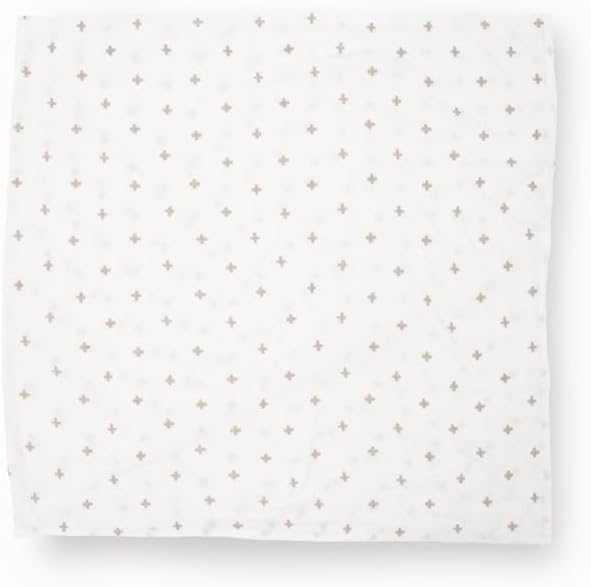 Little Unicorn Premium Stretch Knit Swaddle Blanket | Super Soft with Optimal Stretch & Breathability for swaddling (Grey Cross)